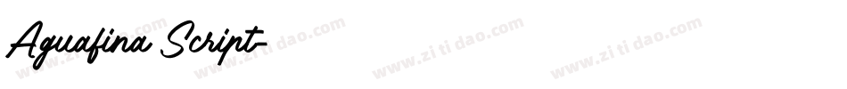 Aguafina Script字体转换
